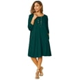 thumbnail image 1 of Jessica London Women's Plus Size Stretch Knit Three-Quarter Sleeve T-Shirt Dress, 1 of 3