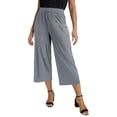 thumbnail image 1 of Jessica London Women's Plus Size Stretch Knit Wide Leg Crop Pant, 1 of 5
