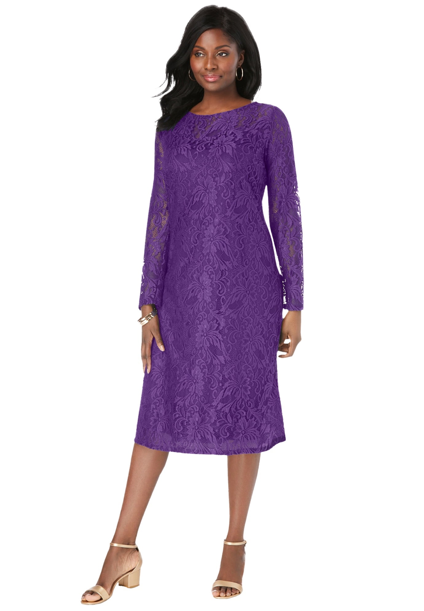 Jessica London Women s Plus Size Stretch Lace Shift Dress