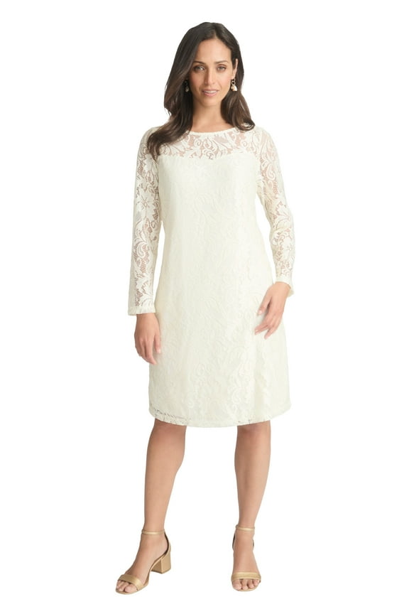 Women's Plus Size Stretch Lace Shift Dress