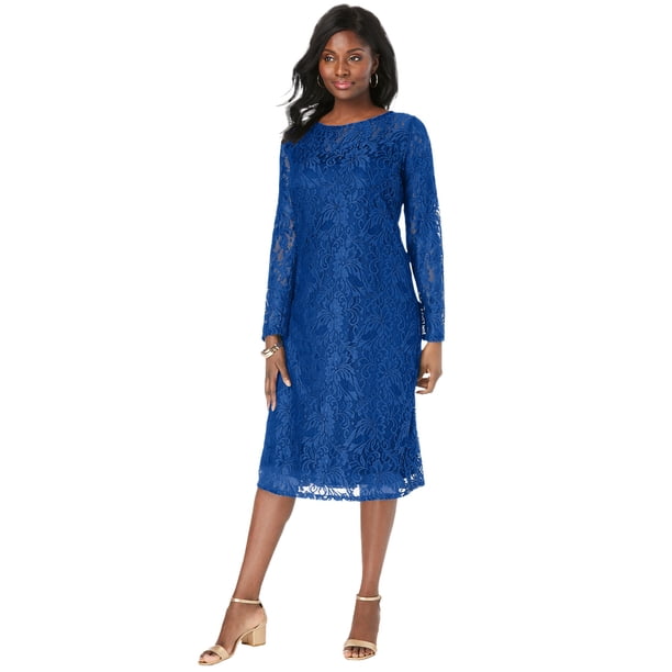 blue lace shift dress Alvena Crochet Lace Shift Dress Sequin Light Blue main image 1