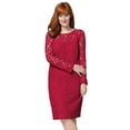thumbnail image 1 of Jessica London Women's Plus Size Stretch Lace Shift Dress, 1 of 4