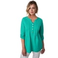 thumbnail image 1 of Jessica London Women's Plus Size Stretch Pleated Tunic, 1 of 1