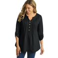 thumbnail image 1 of Jessica London Women's Plus Size Stretch Pleated Tunic, 1 of 4