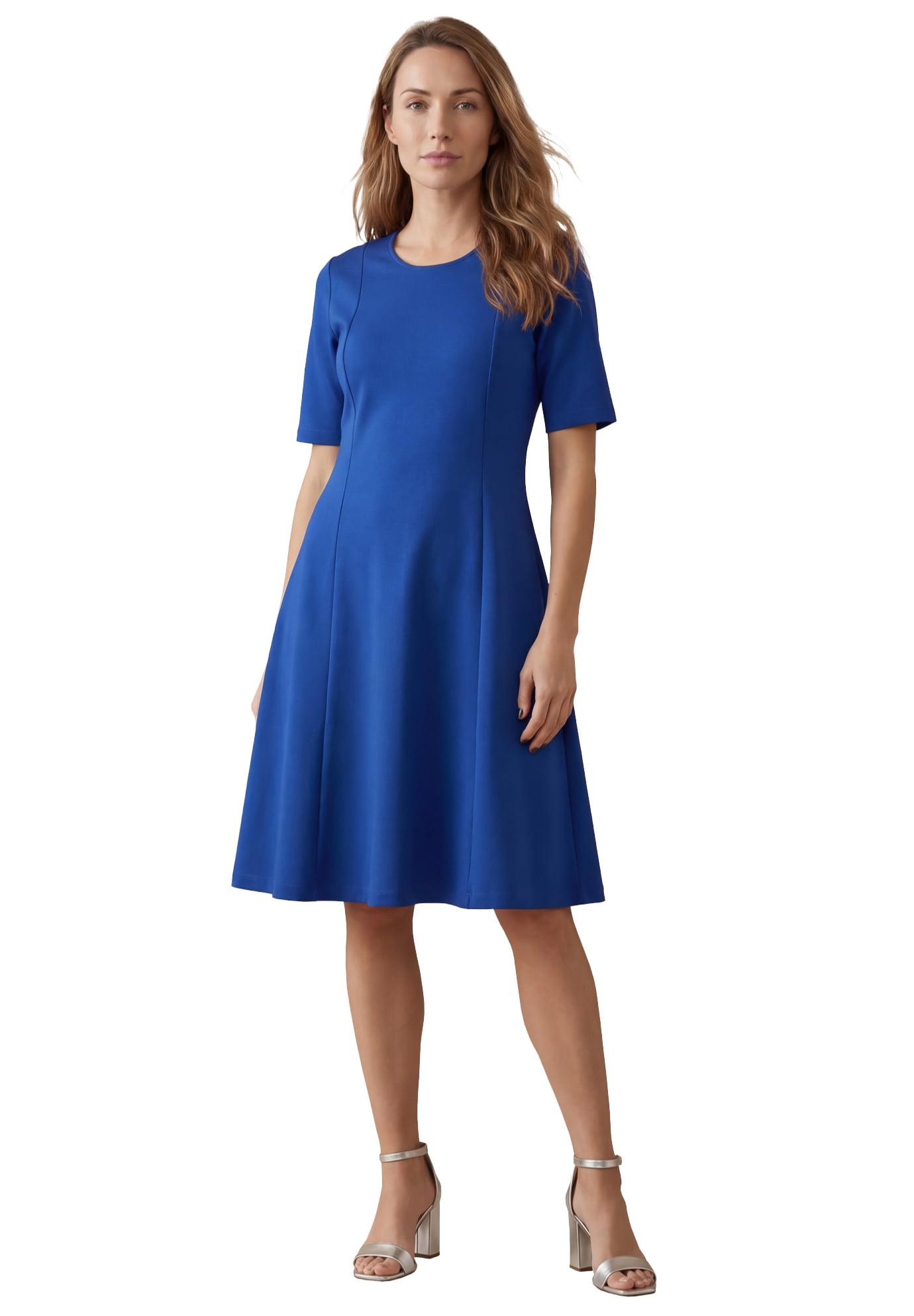 jessica london plus size women's fit & flare dress Jessica London Women's Plus Size Lace Fit & Flare Dress
