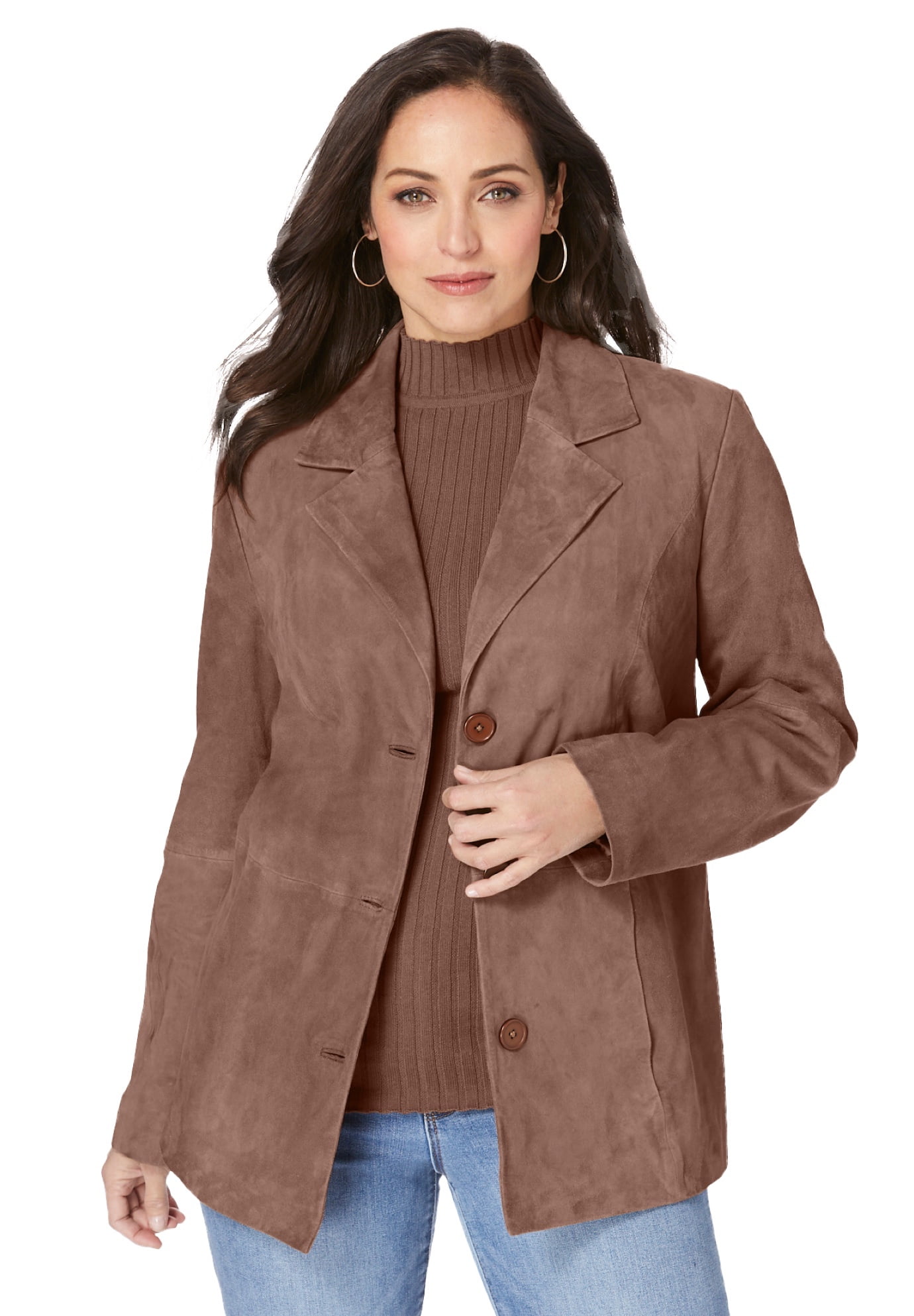 Jessica London Women's Plus Size Suede Blazer - Walmart.com