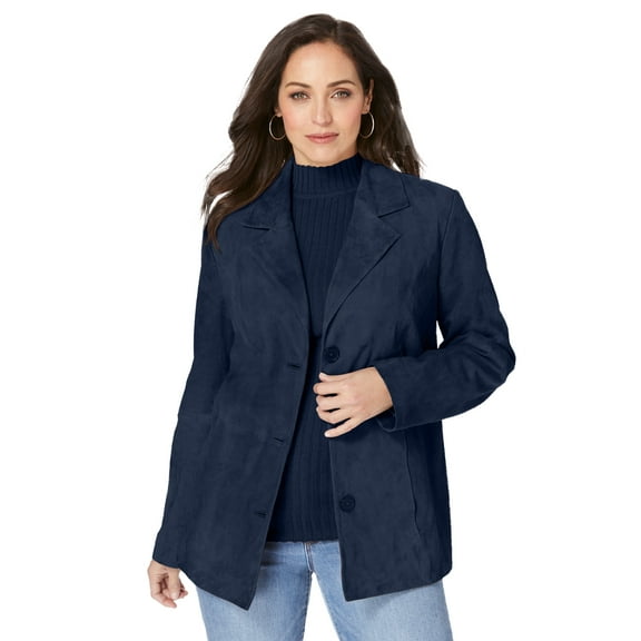 Jessica London Women's Plus Size Suede Blazer