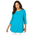 thumbnail image 1 of Jessica London Women's Plus Size Swing Tunic Oversized Long Blouse, 1 of 6