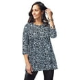 thumbnail image 1 of Jessica London Women's Plus Size Swing Tunic Oversized Long Blouse, 1 of 6