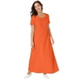 thumbnail image 1 of Jessica London Women's Plus Size T-Shirt Casual Short Sleeve Maxi Dress, 1 of 5