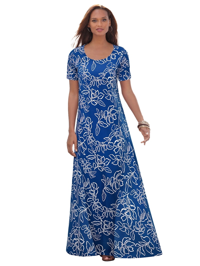 chinese dress ladies Jessica London Women's Plus Size Stretch Cotton Tank Maxi Dress