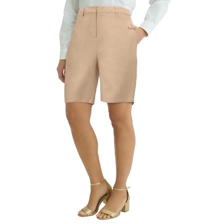 Jessica London Women's Plus Size Tailored Linen Short