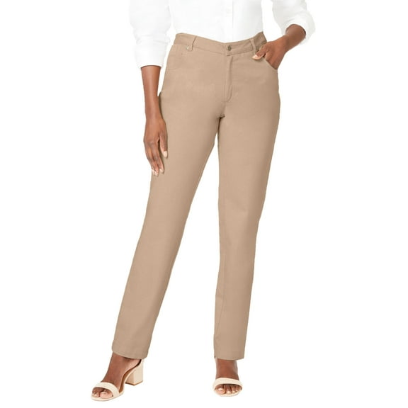 Jessica London Women's Plus Size Petite Classic Cotton Denim Straight-Leg Jean