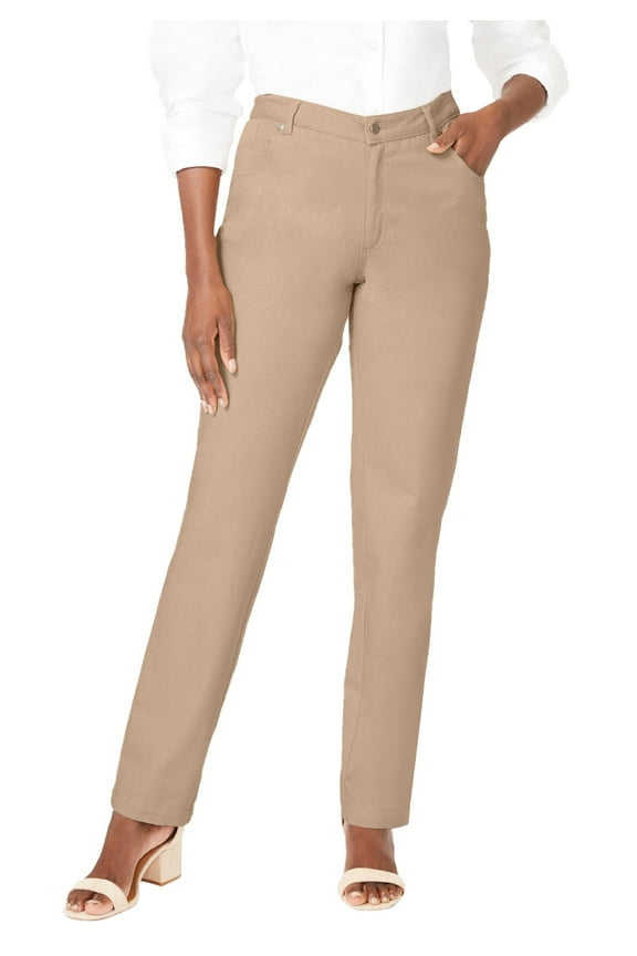 Women's Plus Size Petite Classic Cotton Denim Straight-Leg Jean