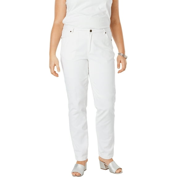 Jessica London Women's Plus Size Tall Classic Cotton Denim Straight-Leg Jean