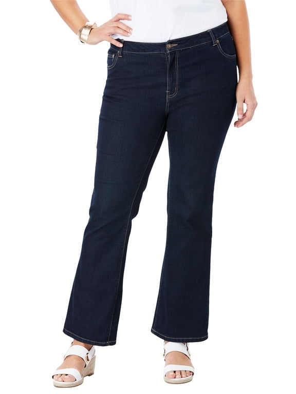 Women's Plus Size Tall True Fit Stretch Denim Straight Leg Jean