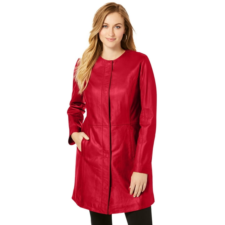 Red three hotsell quarter length coat