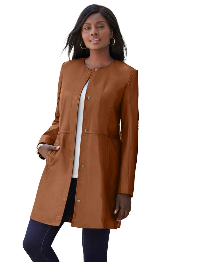 Jessica London Women's Plus Size Three Quarter Length Jacket Real