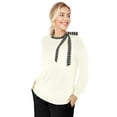 thumbnail image 1 of Jessica London Women's Plus Size Tie-Neck Sweater, 1 of 5