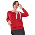 thumbnail image 1 of Jessica London Women's Plus Size Tie-Neck Sweater, 1 of 5
