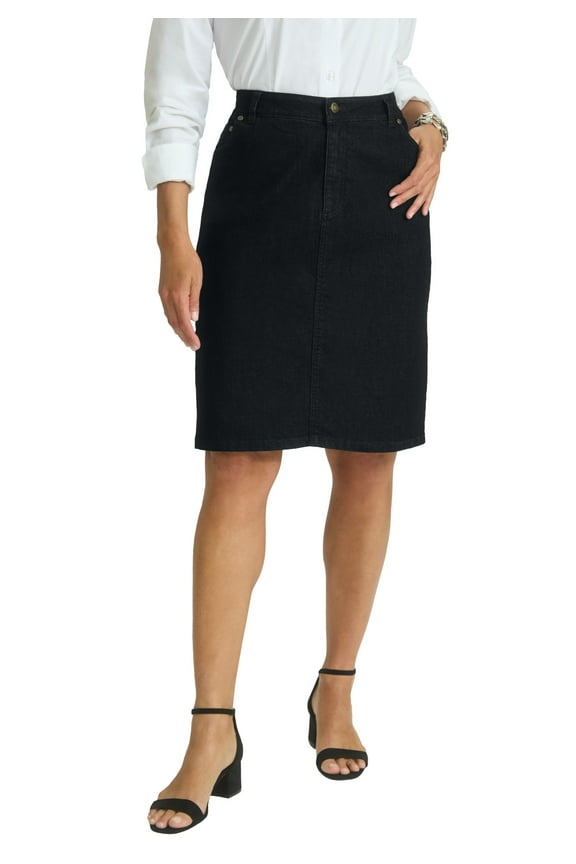 Women's Plus Size True Fit A-line Denim Short Mini Skirt