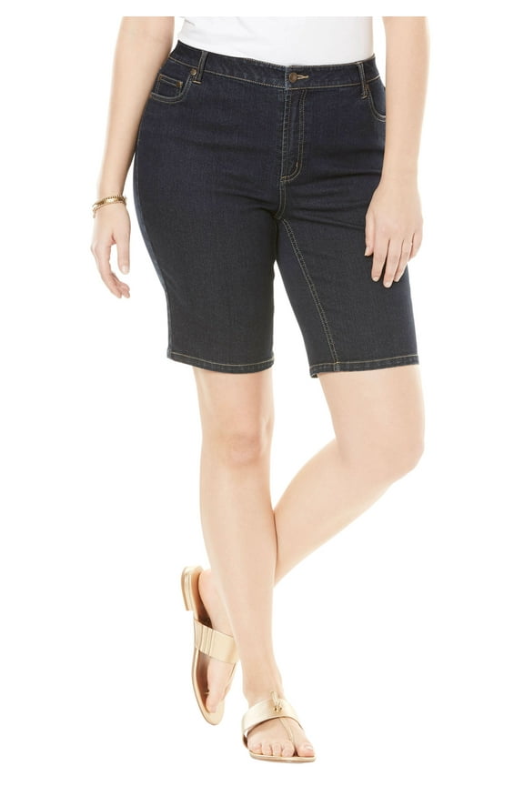 Women's Plus Size True Fit Stretch Denim Bermuda Short