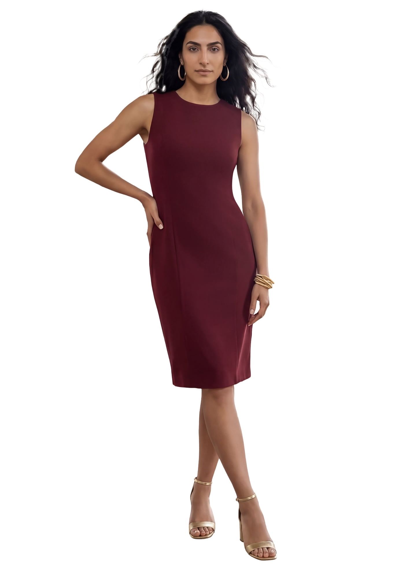 Jessica London Women's Plus Size Stretch Crepe Single-Breasted Jacket Dress
