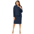thumbnail image 1 of Jessica London Women's Plus Size Two Piece Single Breasted Jacket Dress Suit Outfit, 1 of 5