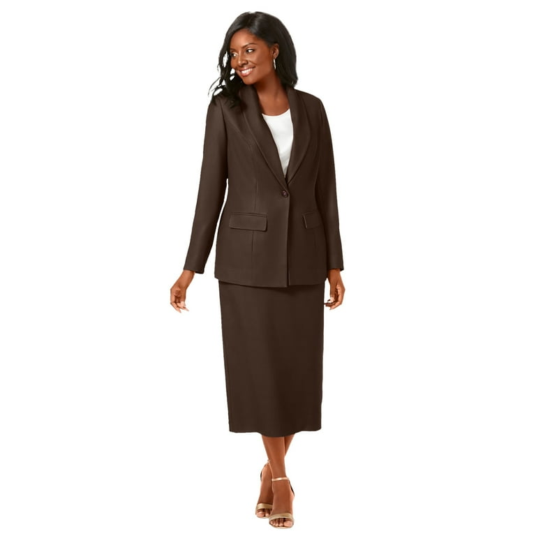 Plus size skirt suits deals