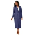 thumbnail image 1 of Jessica London Women's Plus Size Two Piece Single Breasted Jacket Skirt Suit Set, 1 of 6