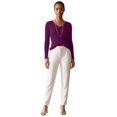 thumbnail image 1 of Jessica London Women's Plus Size V-Neck Ribbed Sweater, 1 of 3