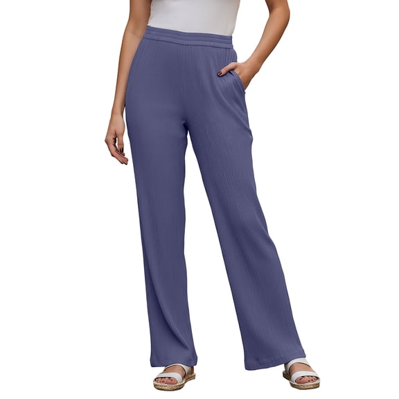 Jessica London Women's Plus Size Wide Leg Gauze Pant