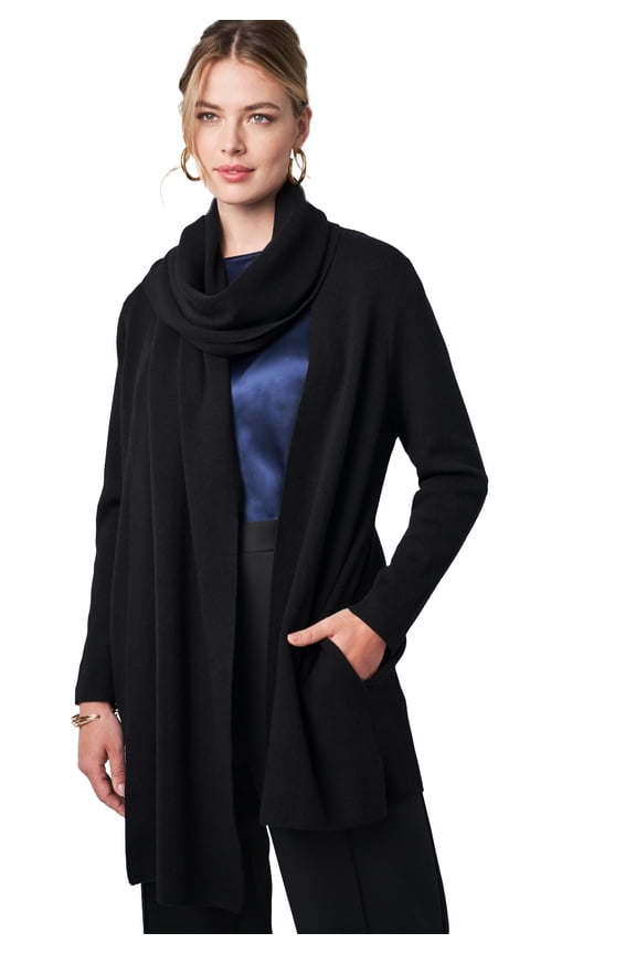 Women's Plus Size Wrap Scarf Coatigan