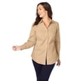 thumbnail image 1 of Jessica London Women's Plus Size Stretch Poplin Button-Down Shirt, 1 of 3