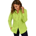 thumbnail image 1 of Jessica London Women's Plus Size Stretch Poplin Shirt, 1 of 5