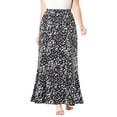 thumbnail image 1 of Jessica London Women's Plus Size Wrinkle Resistant Pull-On Elastic Knit Maxi Skirt, 1 of 4