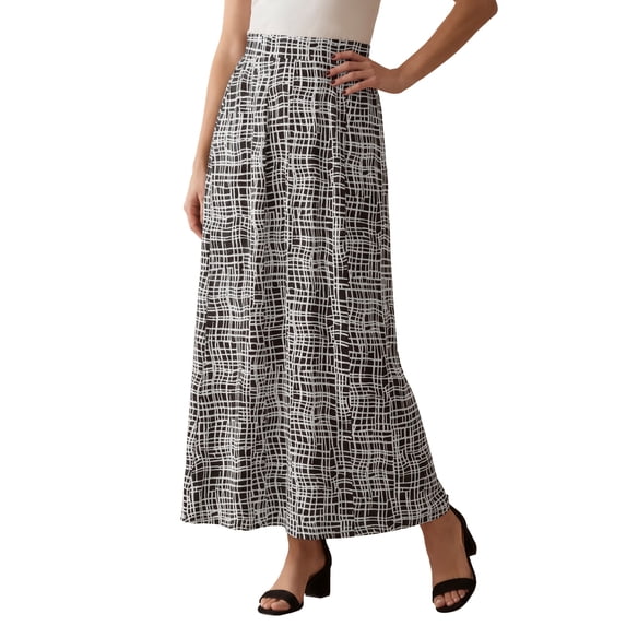 Jessica London Wrinkle Resistant Pull-On Elastic Knit Maxi Skirt