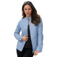thumbnail image 1 of Jessica London Women's Plus Size Zip Front Leather Jacket, 1 of 6