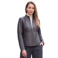 thumbnail image 1 of Jessica London Women's Plus Size Zip Front Leather Jacket, 1 of 4