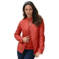 thumbnail image 1 of Jessica London Women's Plus Size Zip Front Leather Jacket, 1 of 6