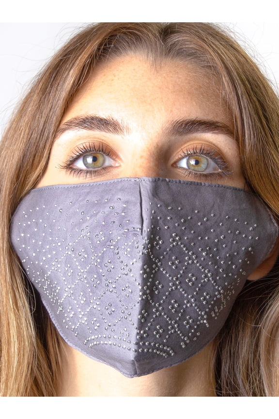 Jessica McClinktock 2 Piece Pack Face Mask Rhinestone/Solid