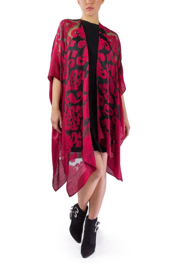 Jessica McClintock Brocade Burnout Kimono