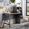thumbnail image 1 of Jessica Multi-Storage Wood Desk, Distressed Gray, 1 of 8