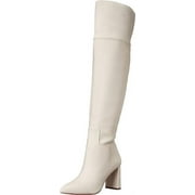 Jessica Simpson Akemi Chalk Faux Suede Knee High Side Zipper Block Heel Boots (Chalk, 5)