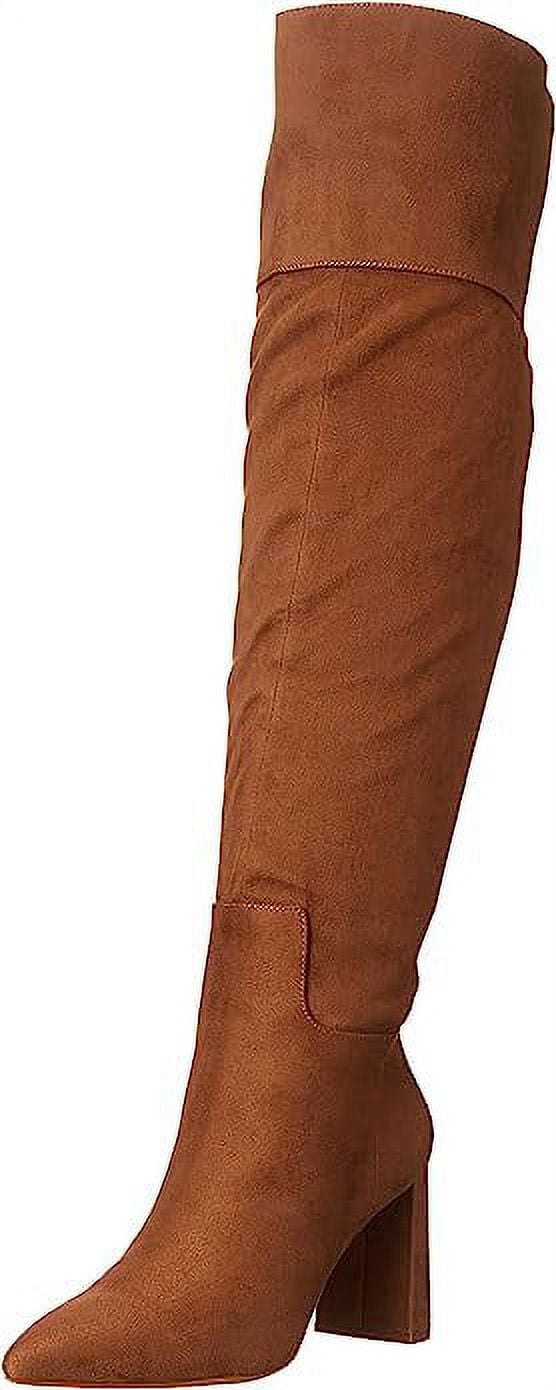 Jessica Simpson Akemi Tobacco Faux Suede Knee High Side Zipper Block