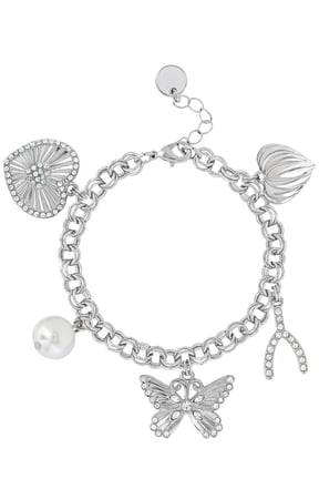 Women's Silvertone Charm Bracelet