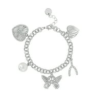Jessica Simpson Womens Silvertone Charm Bracelet