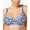 thumbnail image 1 of Jessica Simpson BLUE Plus Floral Print Bust Support Swim Top, US 2X-Large, 1 of 3