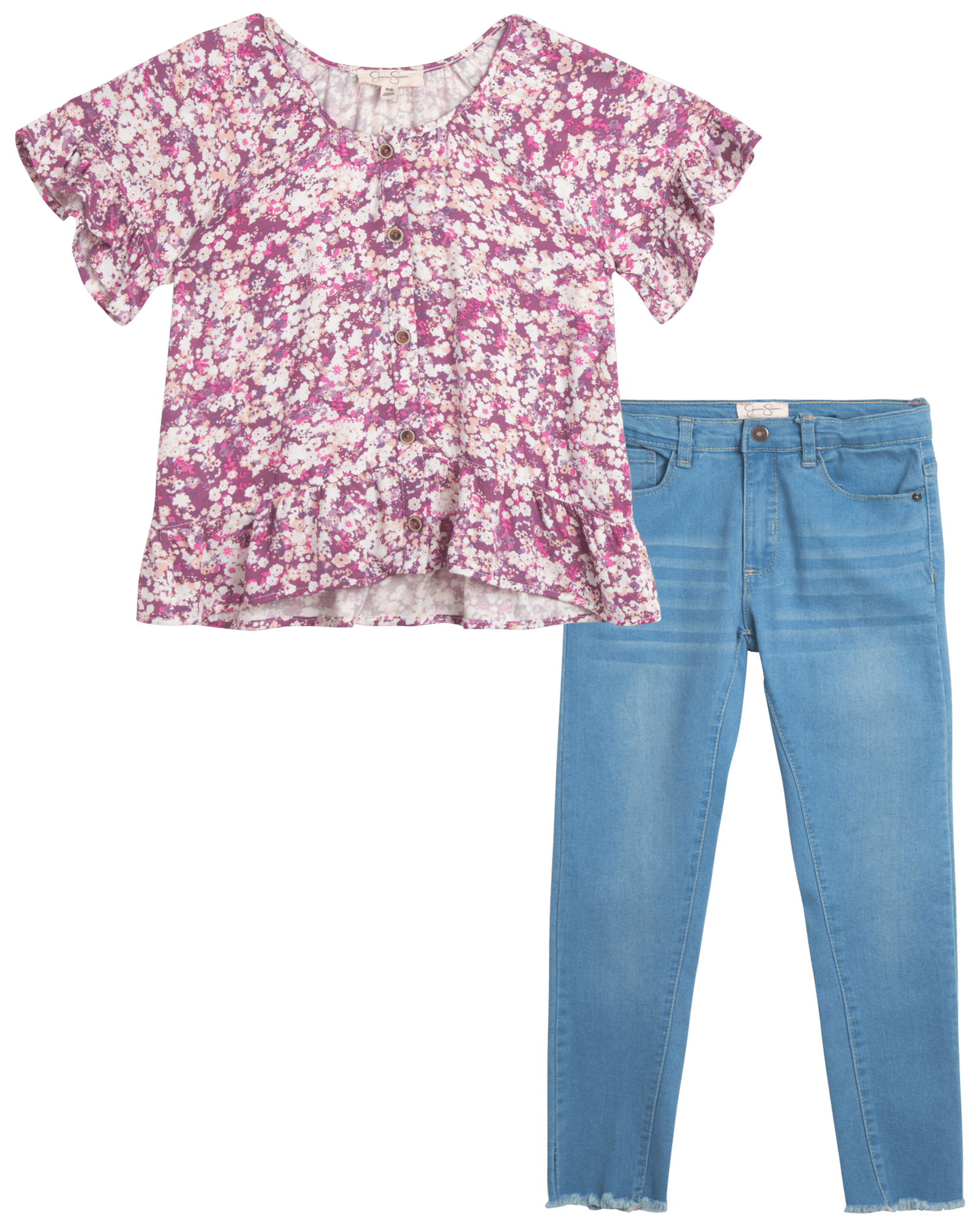 Jessica Simpson Baby Girl s Pants Set Shirt And Stretch Denim Jeans jessica-simpson-baby-girl-s-pants-set-shirt-and-stretch-denim-jeans