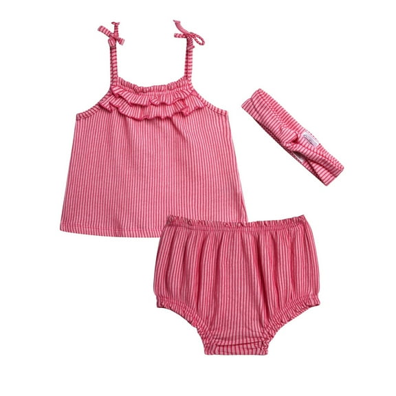 Jessica Simpson Baby Girls' Bloomer Short set with Headband, Sizes 0-24M